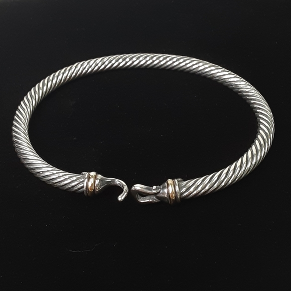 David Yurman Cable Classic Buckle Bracelet W/ Gold - Picture 4 of 7